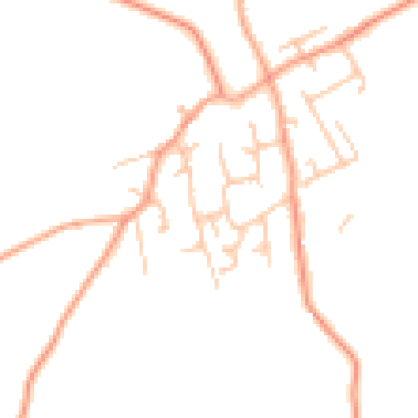 Daytime road noise heatmap for WV6 7DG