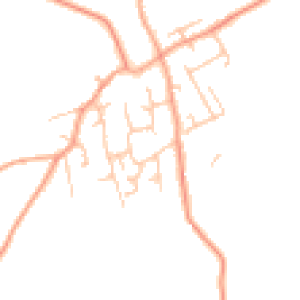 Daytime road noise heatmap for WV6 7DH