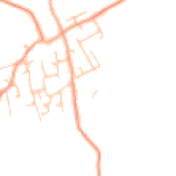 Daytime road noise heatmap for WV6 7DL