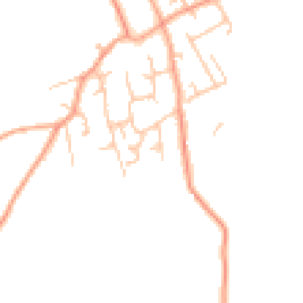 Daytime road noise heatmap for WV6 7DT