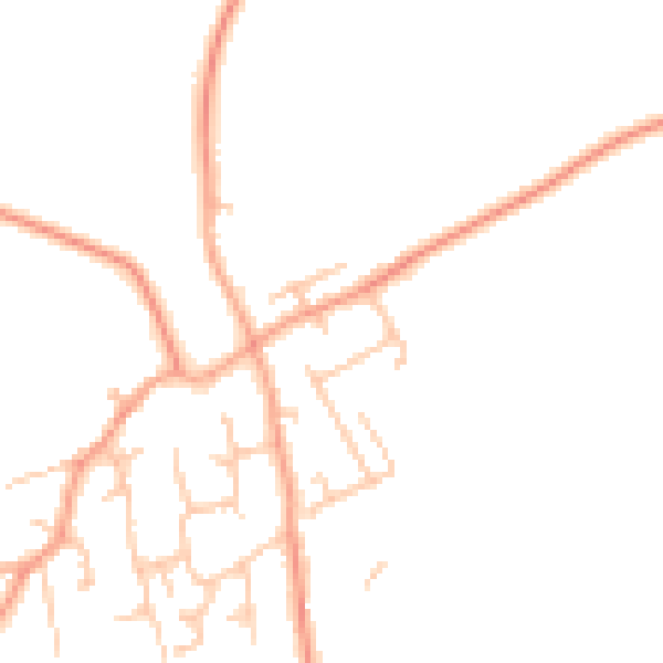 Daytime road noise heatmap for WV6 7EF