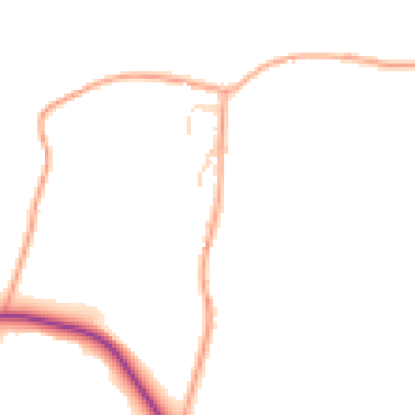 Daytime road noise heatmap for WV6 7JL
