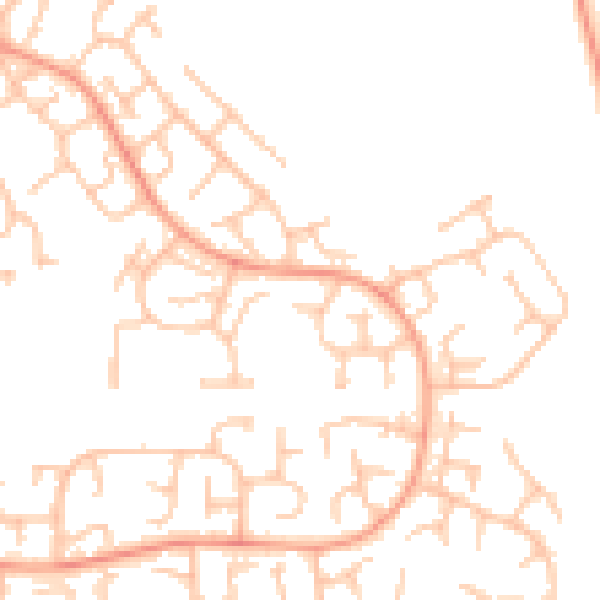 Daytime road noise heatmap for WV6 7PT
