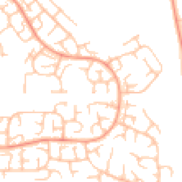 Daytime road noise heatmap for WV6 7PY
