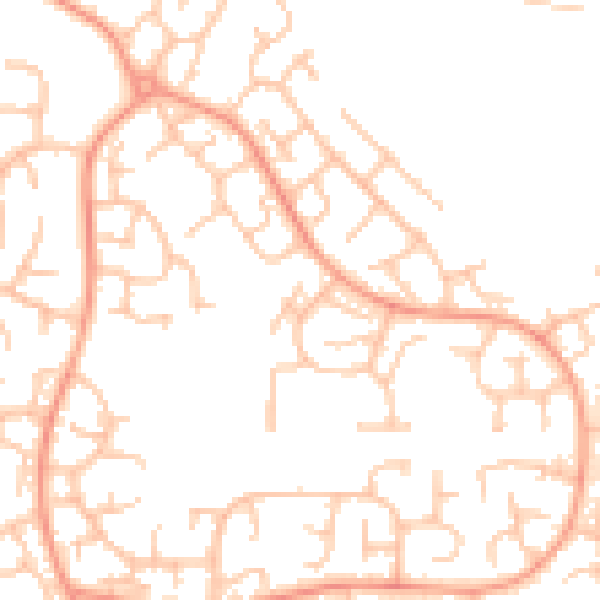 Daytime road noise heatmap for WV6 7QA