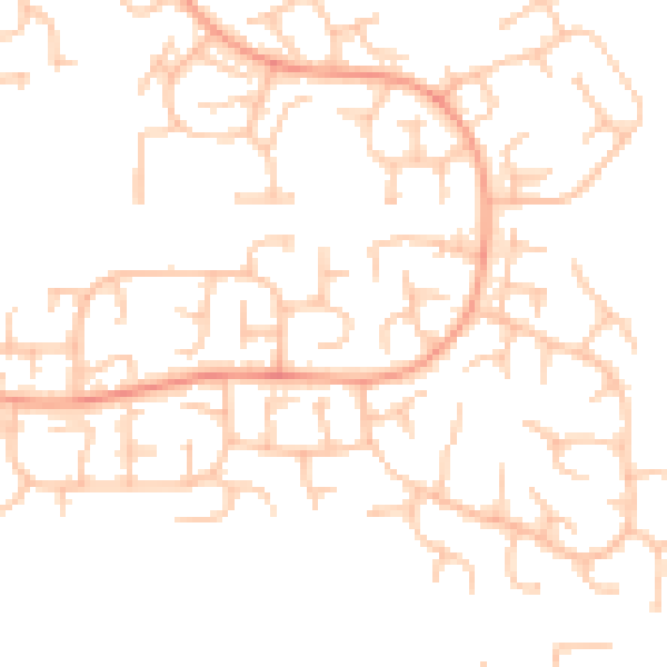 Daytime road noise heatmap for WV6 7QS