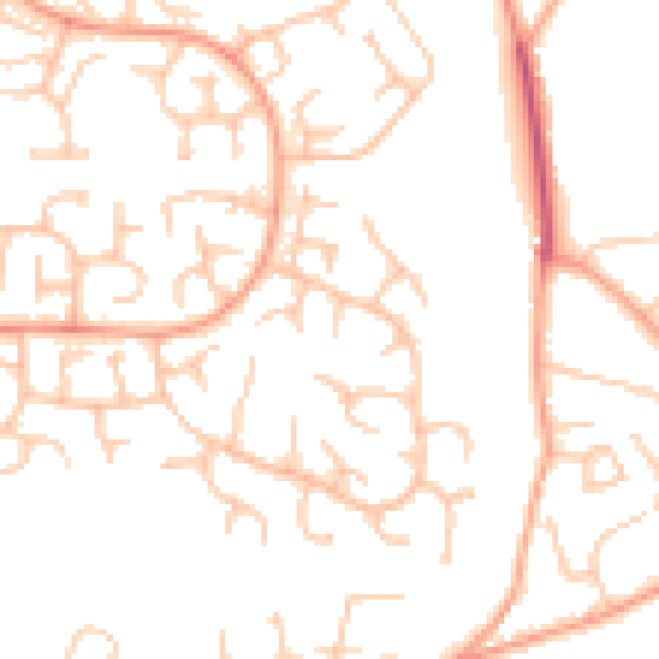 Daytime road noise heatmap for WV6 7RF