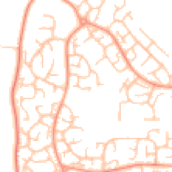 Daytime road noise heatmap for WV6 7TQ