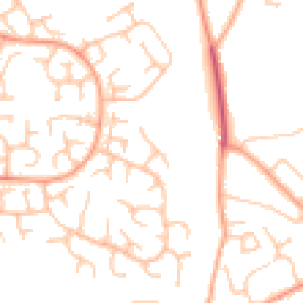 Daytime road noise heatmap for WV6 7UG