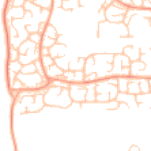 Daytime road noise heatmap for WV6 7UZ