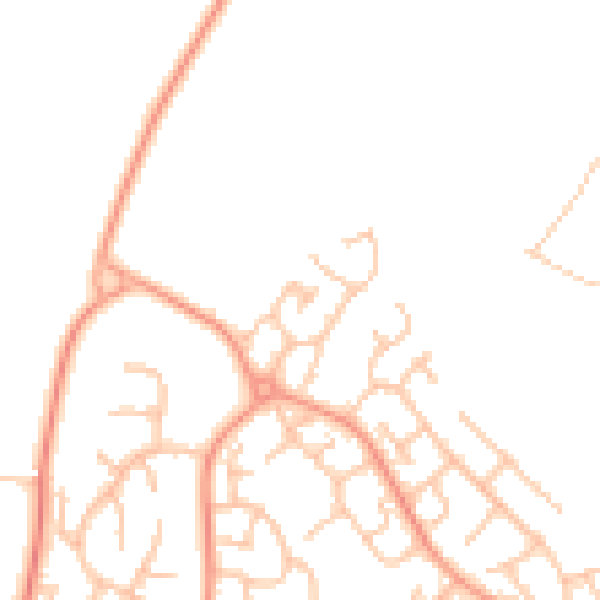 Daytime road noise heatmap for WV6 7YF