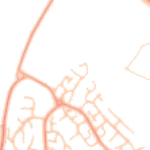 Daytime road noise heatmap for WV6 7YG