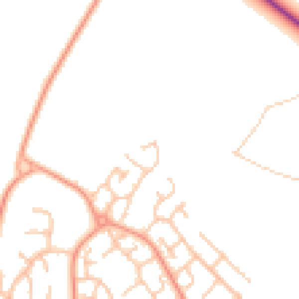 Daytime road noise heatmap for WV6 7YQ