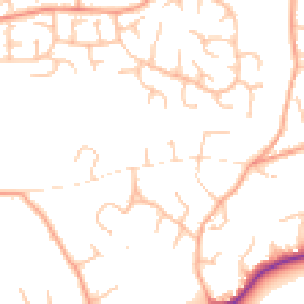 Daytime road noise heatmap for WV6 8DL