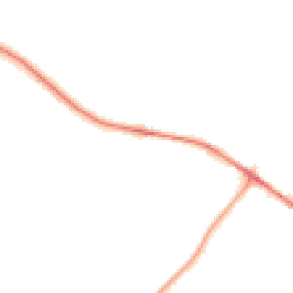 Night-time road noise heatmap for WV6 8QH
