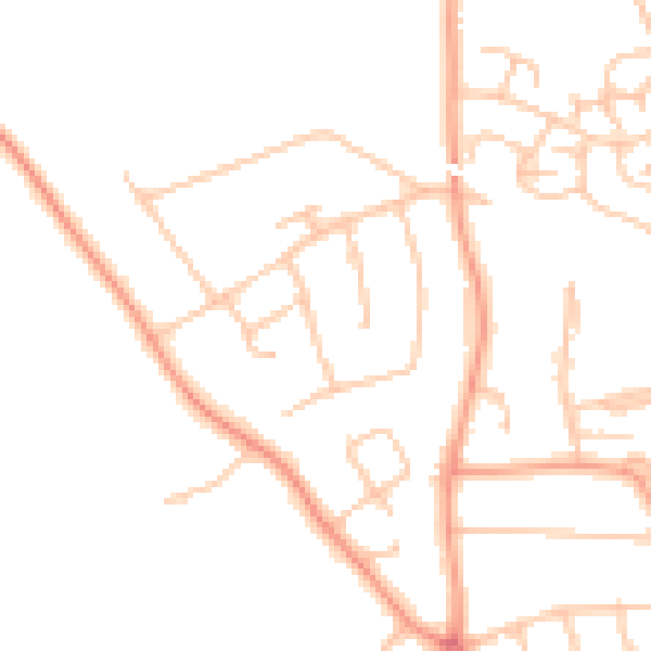 Daytime road noise heatmap for WV6 9DH