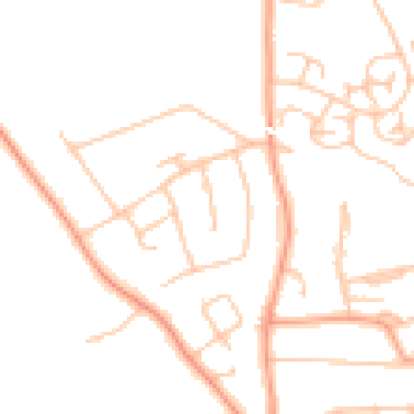 Daytime road noise heatmap for WV6 9DP