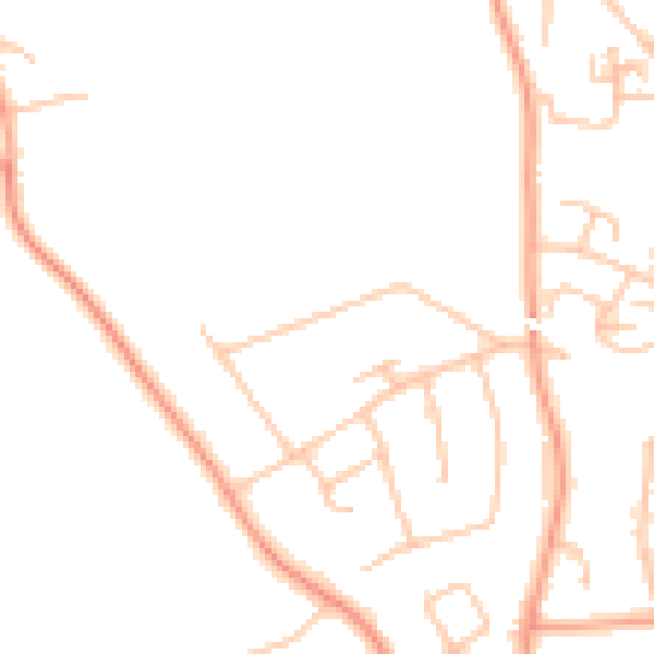 Daytime road noise heatmap for WV6 9DT