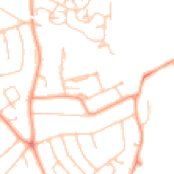 Daytime road noise heatmap for WV6 9HH