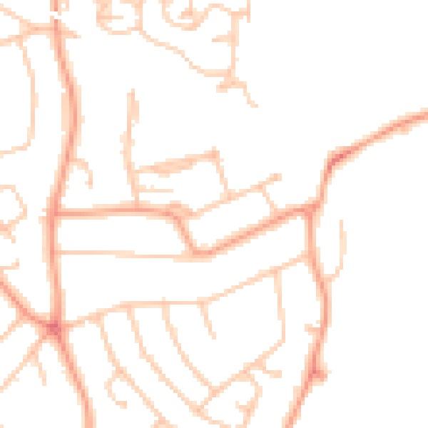 Daytime road noise heatmap for WV6 9HN