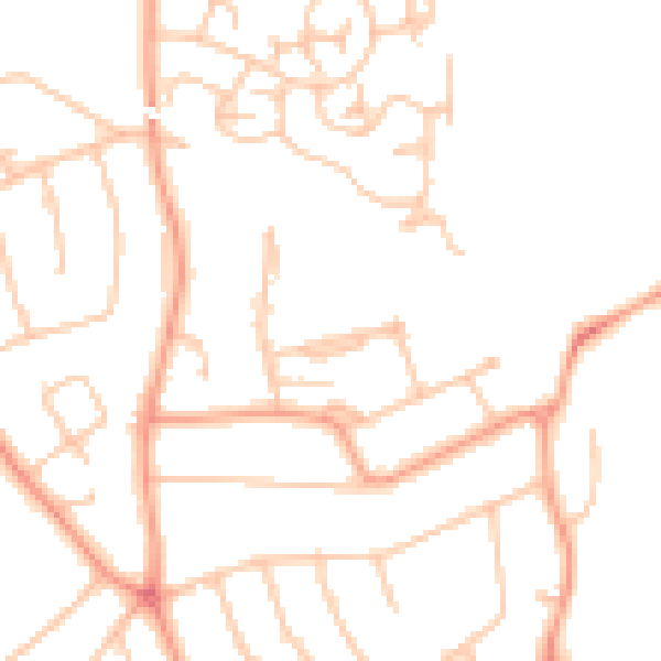 Daytime road noise heatmap for WV6 9HP