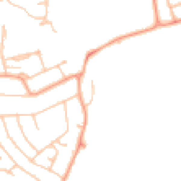 Daytime road noise heatmap for WV6 9NT