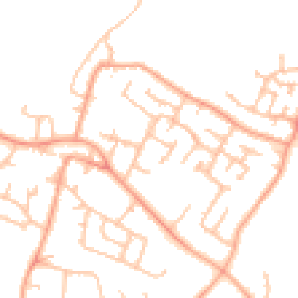Daytime road noise heatmap for WV8 1AG