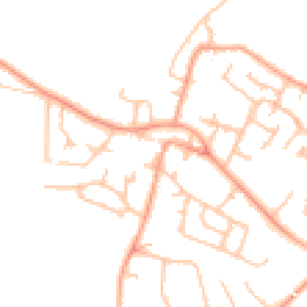 Daytime road noise heatmap for WV8 1BF
