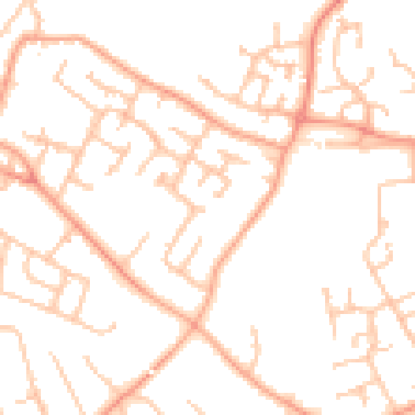 Daytime road noise heatmap for WV8 1BJ