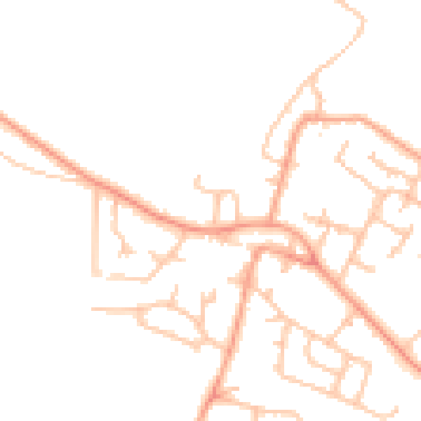 Daytime road noise heatmap for WV8 1DD