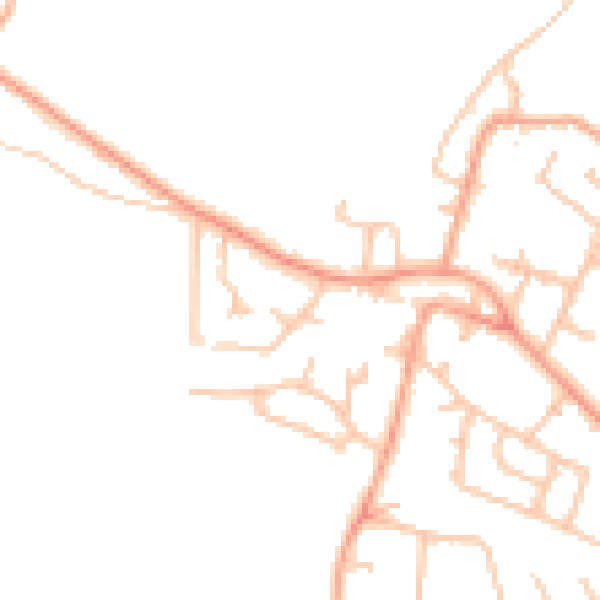 Daytime road noise heatmap for WV8 1DG