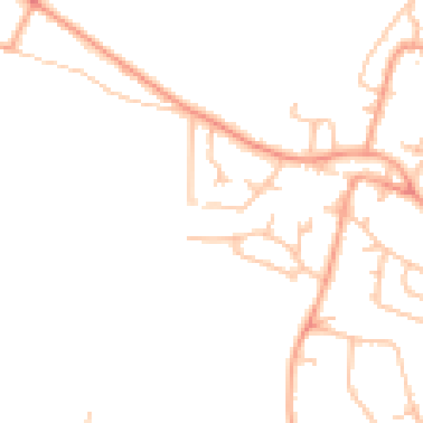 Daytime road noise heatmap for WV8 1DH