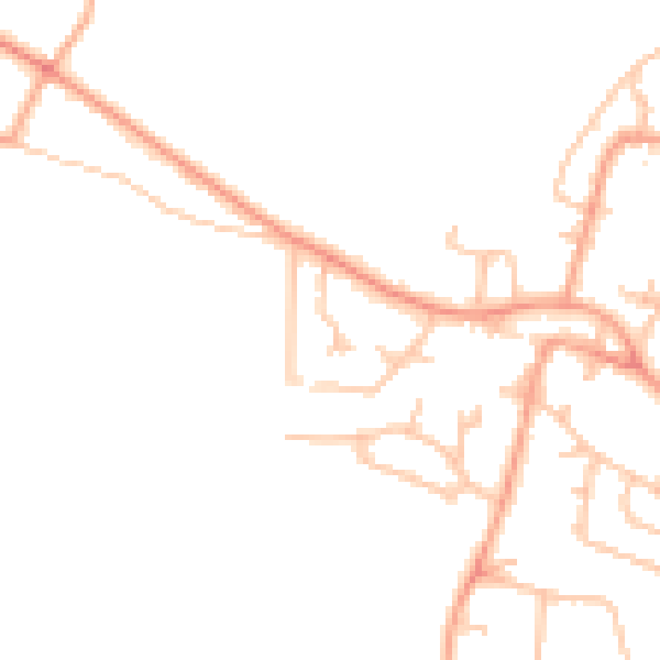 Daytime road noise heatmap for WV8 1DP