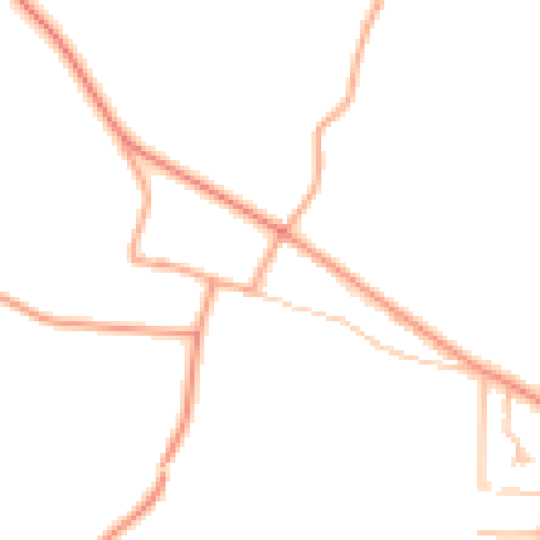 Daytime road noise heatmap for WV8 1DR