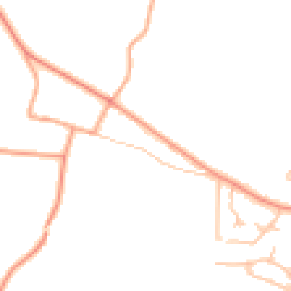 Daytime road noise heatmap for WV8 1DS