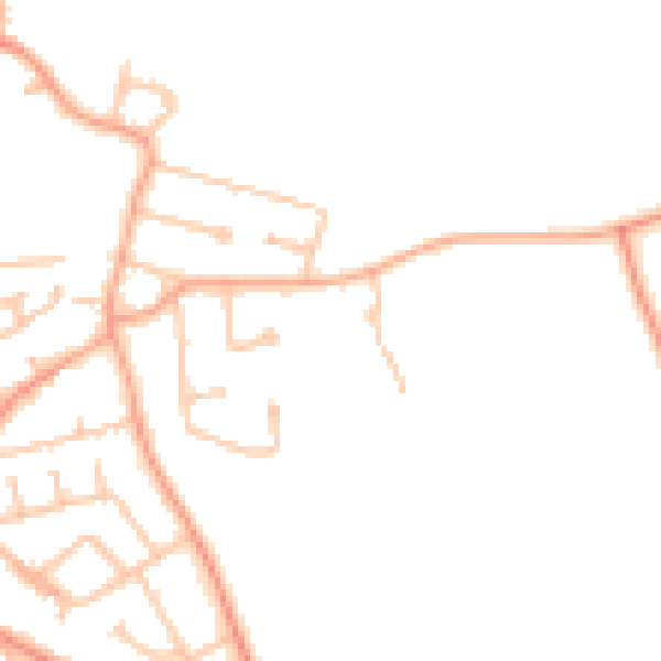 Daytime road noise heatmap for WV8 1FQ