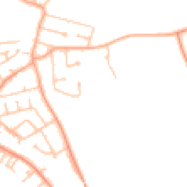 Daytime road noise heatmap for WV8 1FT