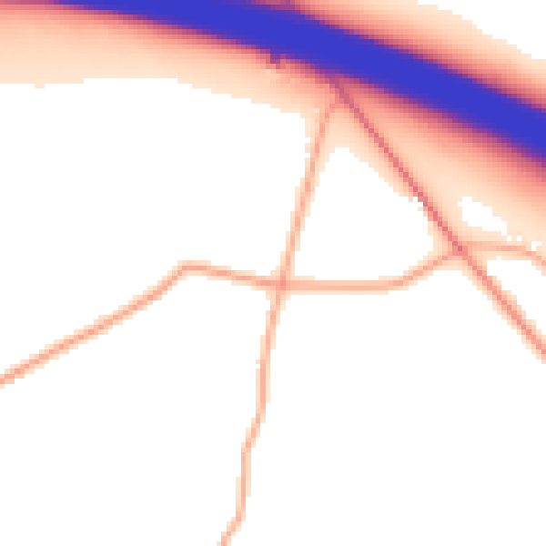 Daytime road noise heatmap for WV8 1RG