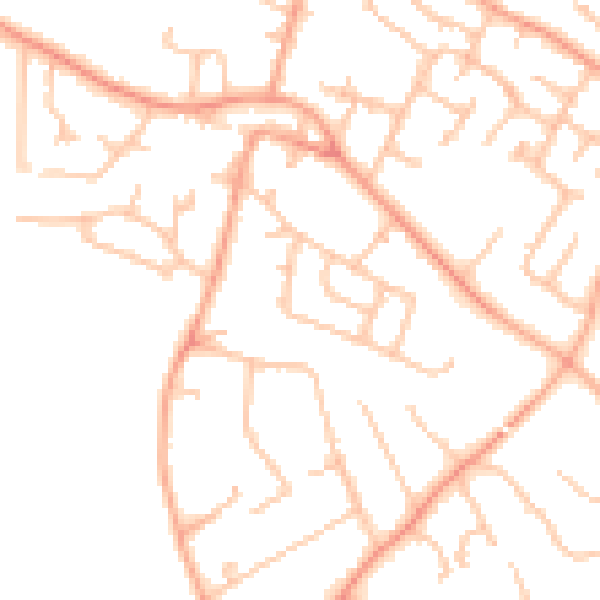 Daytime road noise heatmap for WV8 1SH
