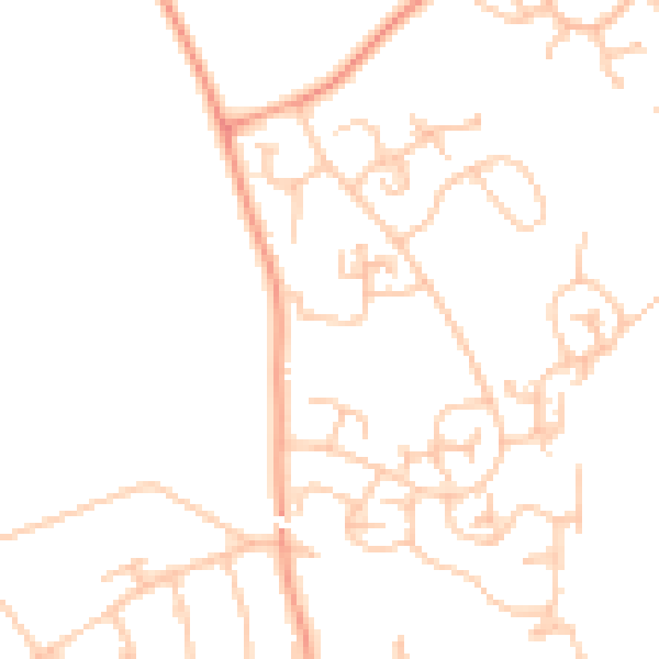Daytime road noise heatmap for WV8 1UN