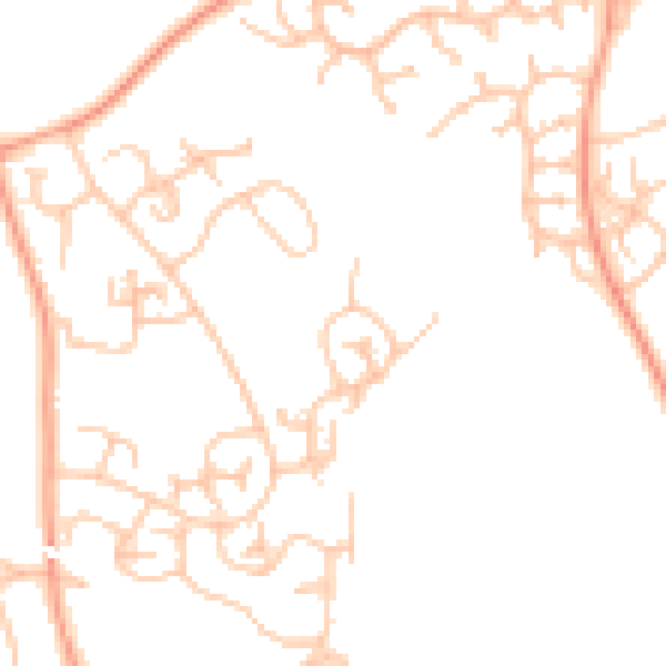Daytime road noise heatmap for WV8 1XL