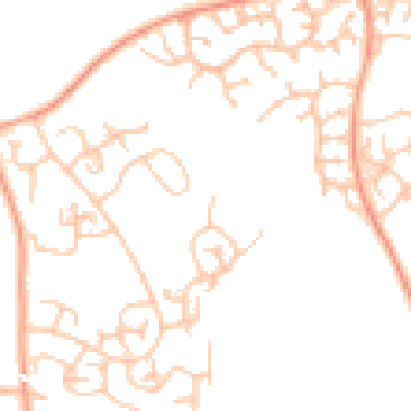 Daytime road noise heatmap for WV8 1XR