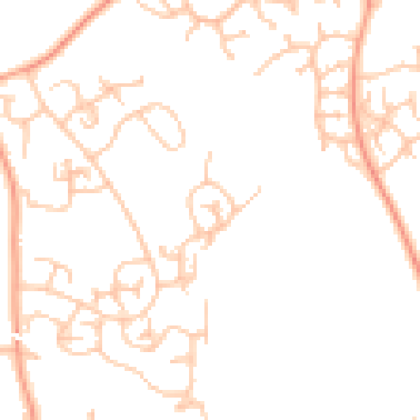 Daytime road noise heatmap for WV8 1XX