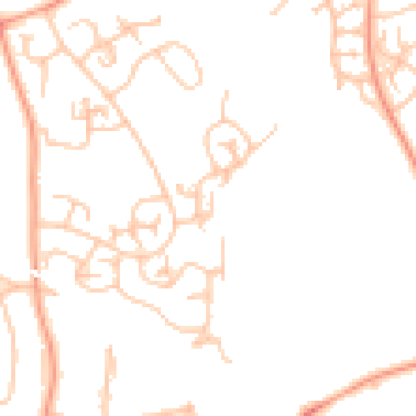 Daytime road noise heatmap for WV8 1XZ