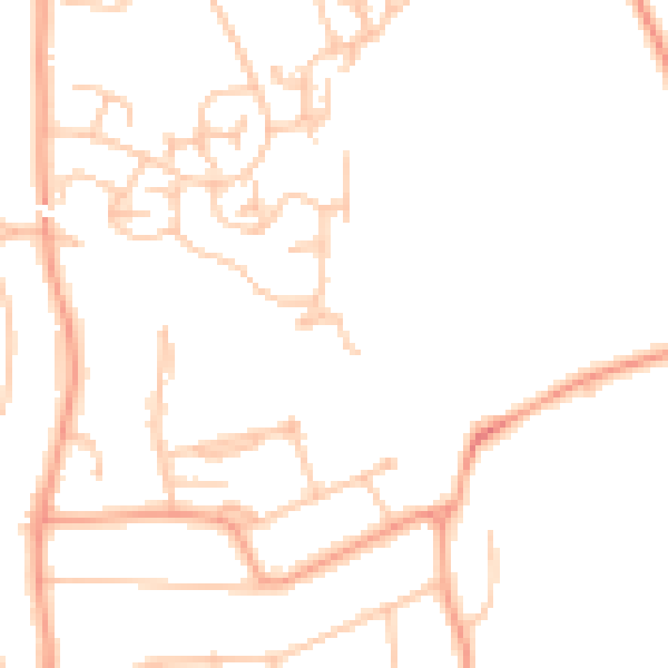 Daytime road noise heatmap for WV8 1YJ