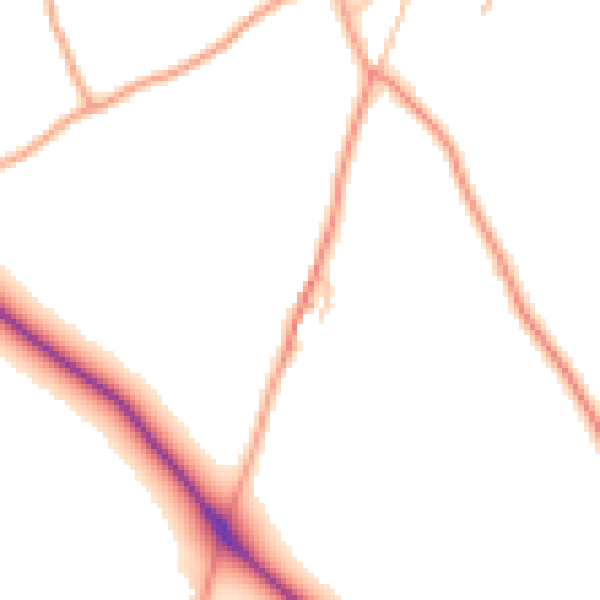 Daytime road noise heatmap for WV8 2HW