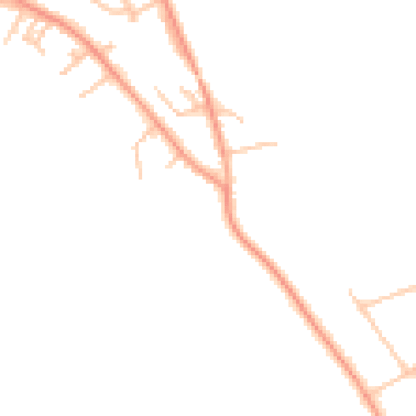 Daytime road noise heatmap for WV8 2JE