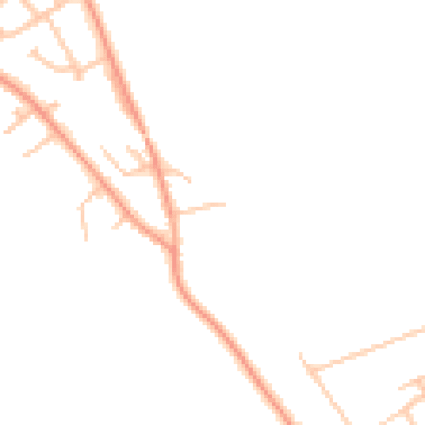 Daytime road noise heatmap for WV8 2JT