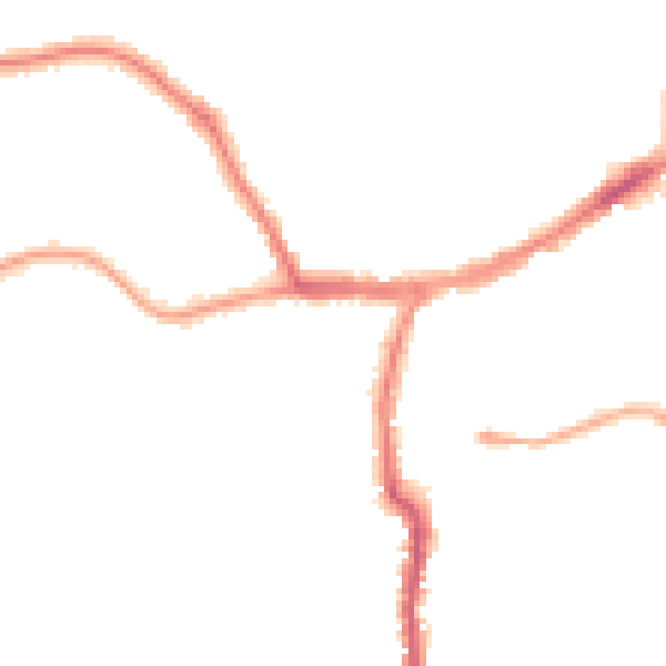Night-time road noise heatmap for YO12 4AA
