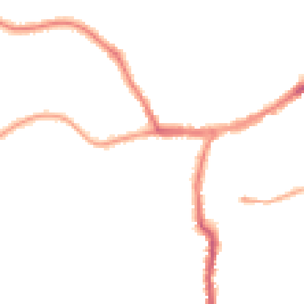 Night-time road noise heatmap for YO12 4AJ